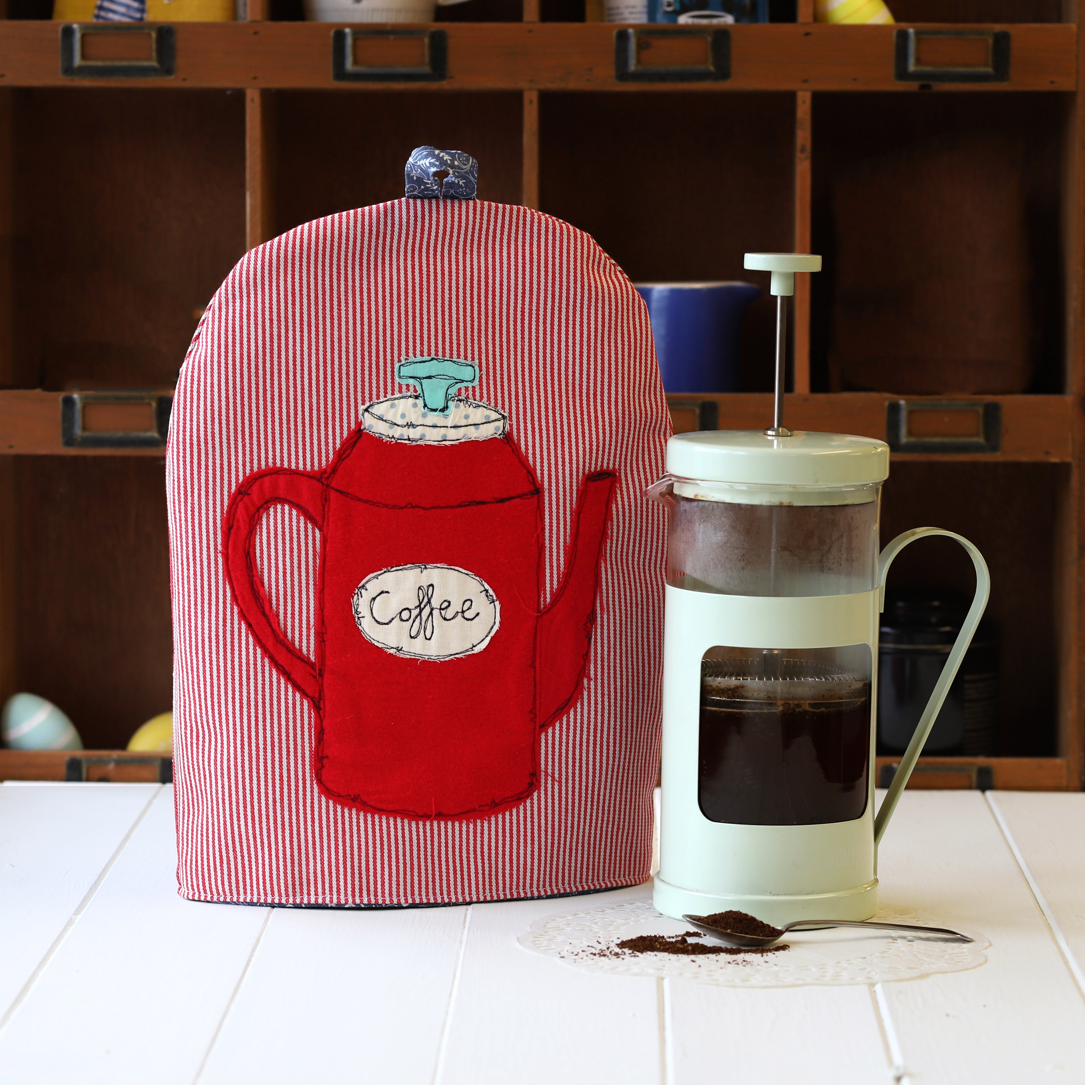 a very jolly coffee pot - cafetiere cosy by Poppy Treffry