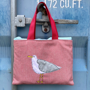 Happy Gull Picnic Blanket - freehand embroidery project