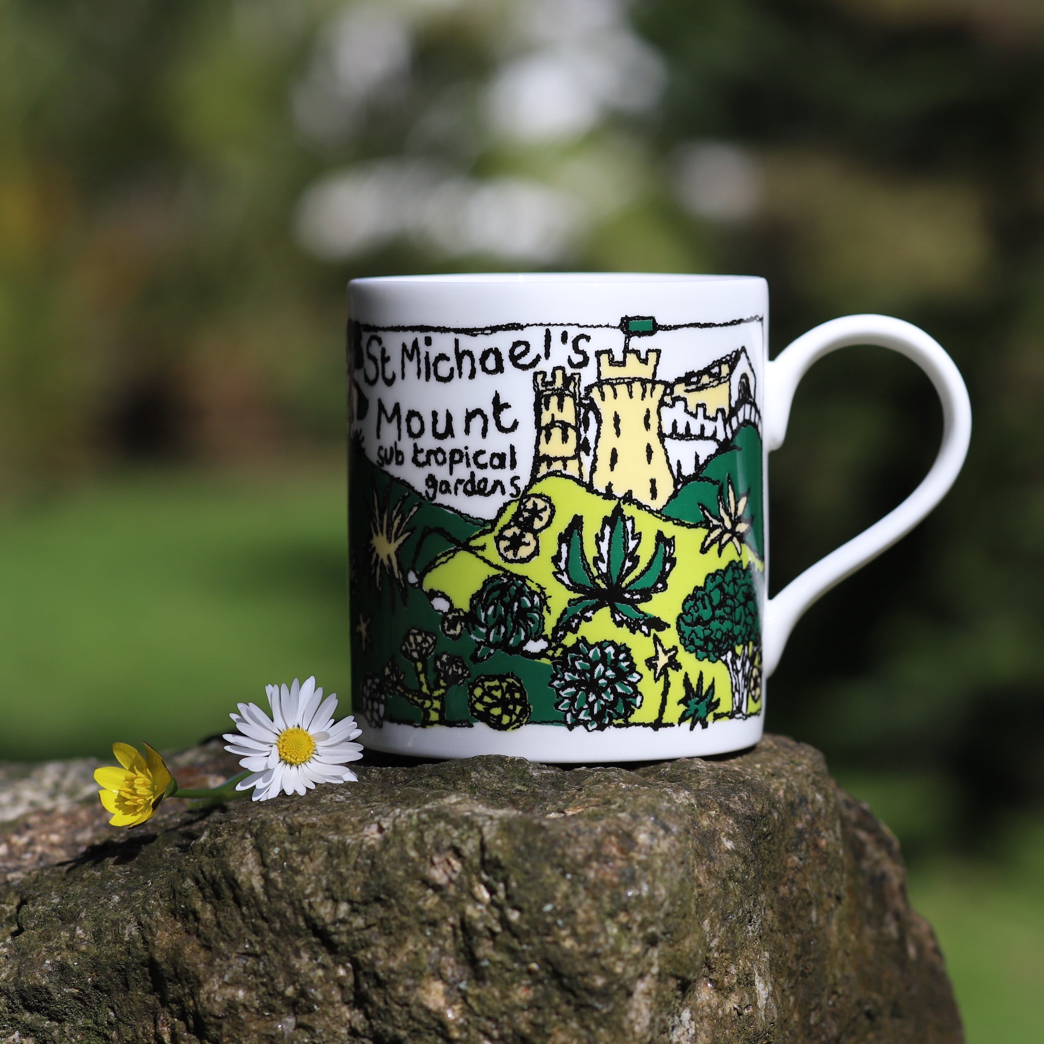 St Michaels Mount Gardens mug by Poppy Treffry