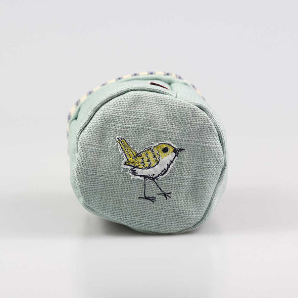 blackbird - embroidered mini art pot