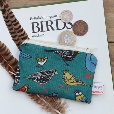 garden birds small coin purse