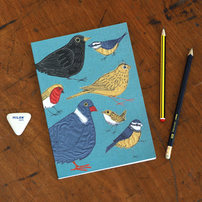garden birds A5 notebook