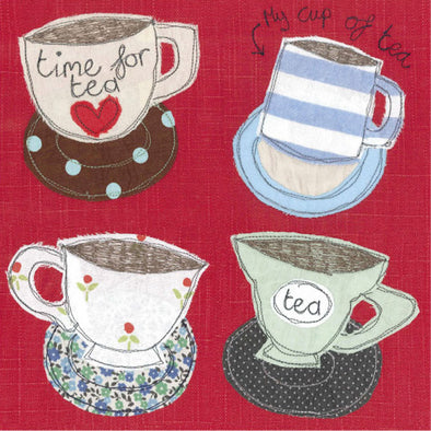 four teacups card