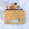 dachshund embroidered medium coin purse