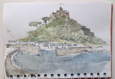 A day sketching on St. Michael's Mount