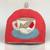 Christmas robin teacup small tea cosy