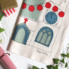 Christmas time tea towel