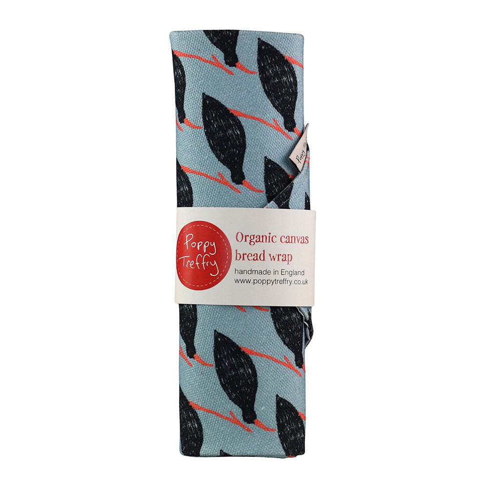 Cornish chough canvas bread wrap - limited edition