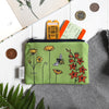 Wild flowers picture print medium coin purse