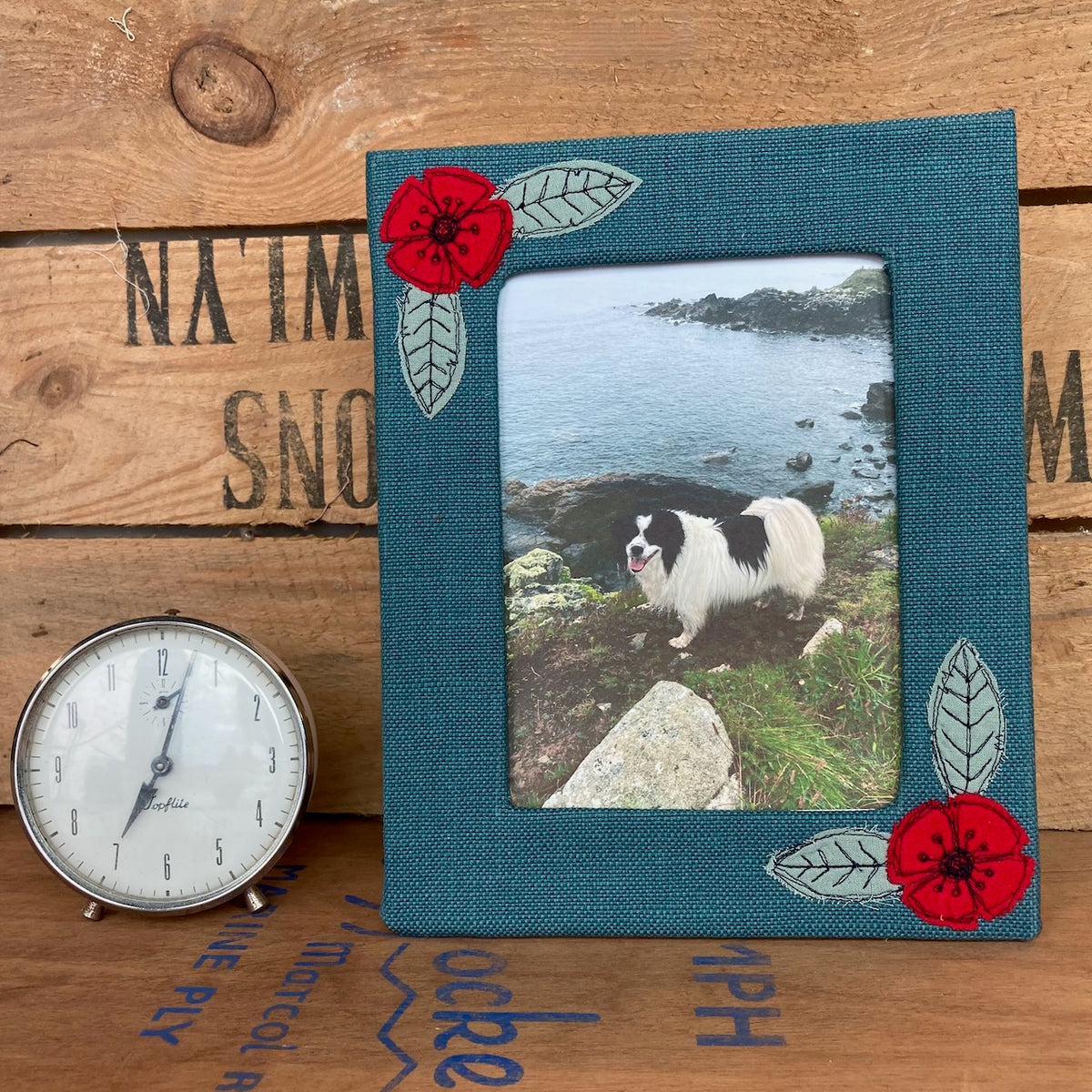 fabricy photo frame - freehand embroidery project