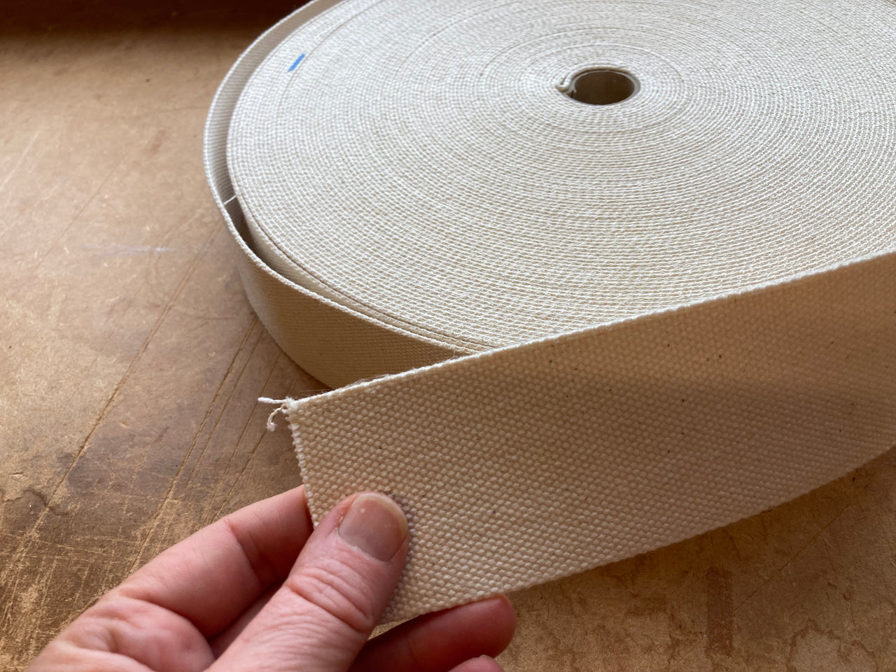 Cream heavy duty webbing