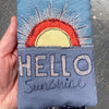 Hello sunshine glasses case/phone cosy