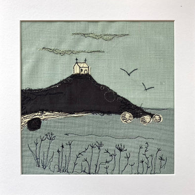 Winter sea picture - freehand embroidery project