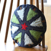 Round the trees mini cushion - freehand embroidery project