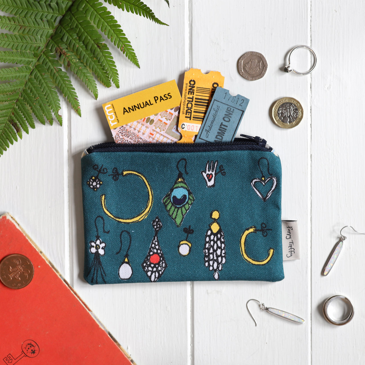 lost earrings - medium coin purse