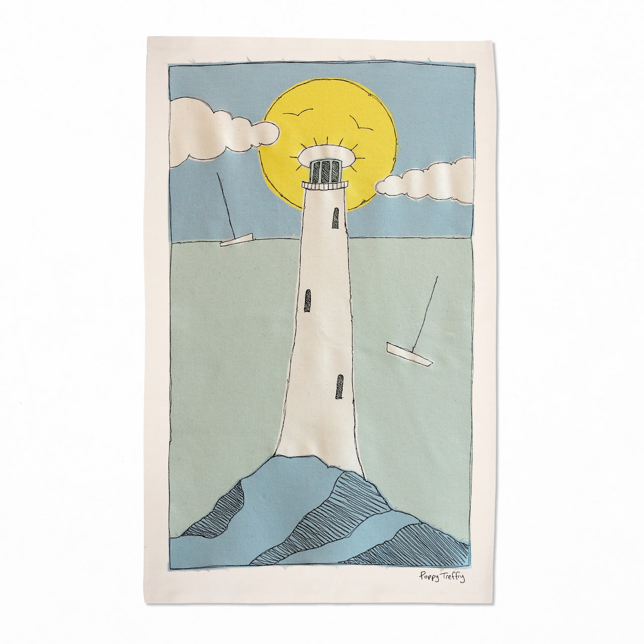 lighthouse tea towel