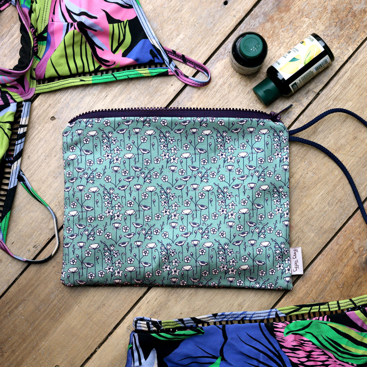 meadow flowers swim pouch