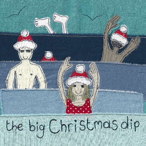 pack of 5 Christmas cards in the big Christmas dip design