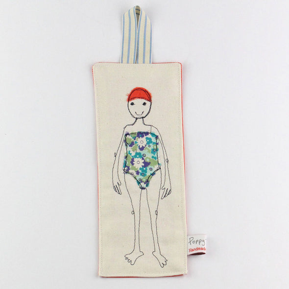 bookmark - flowery bather
