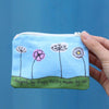 Bee printed coin purse