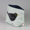 blackbird - embroidered make up bag