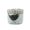 blackbird - embroidered mini art pot