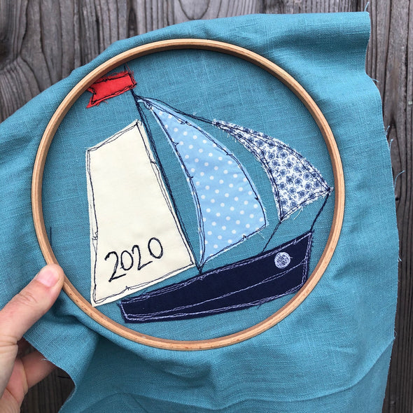 Saily boat drawstring bag