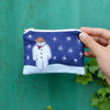 Snowman printed coin purse