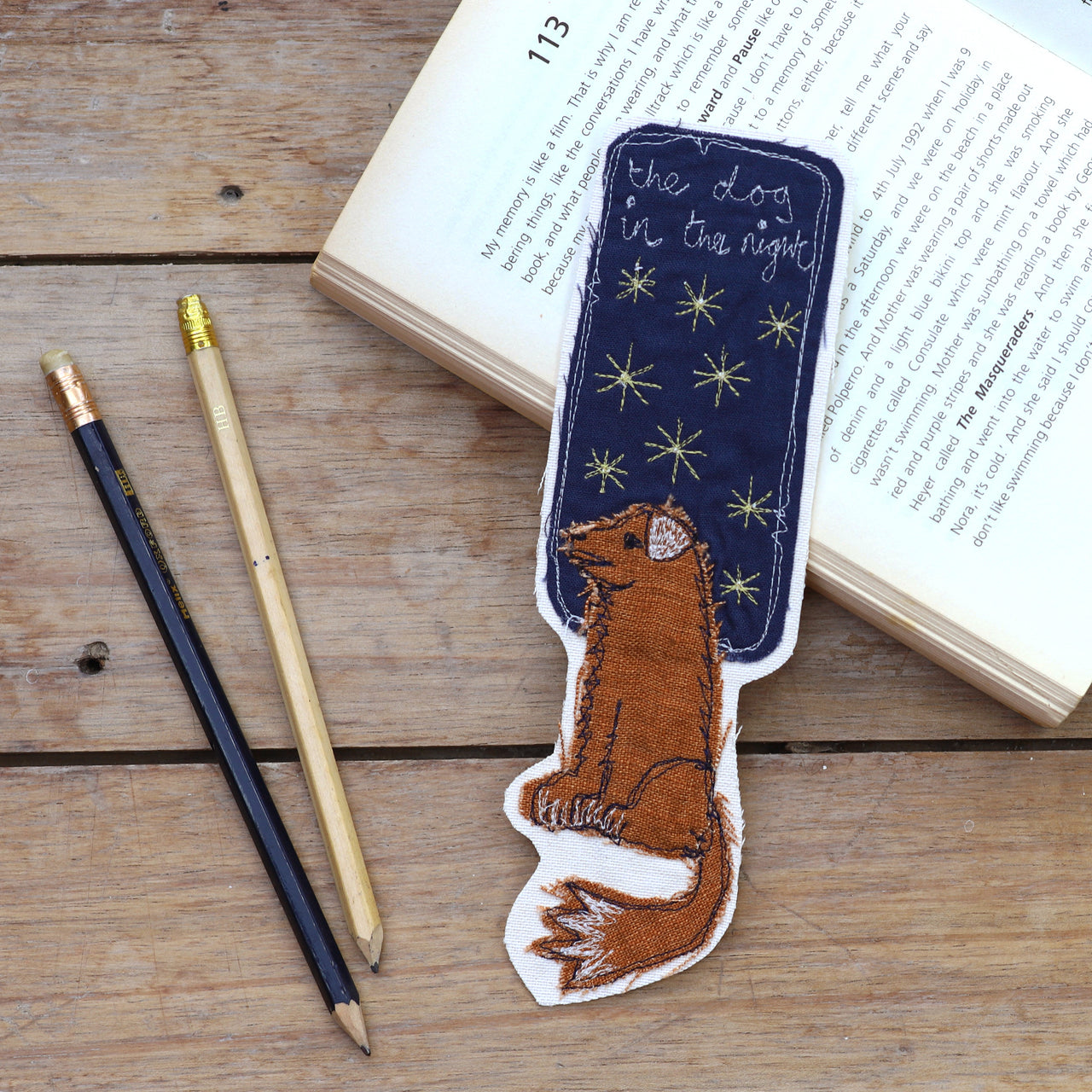Dog in the night bookmark