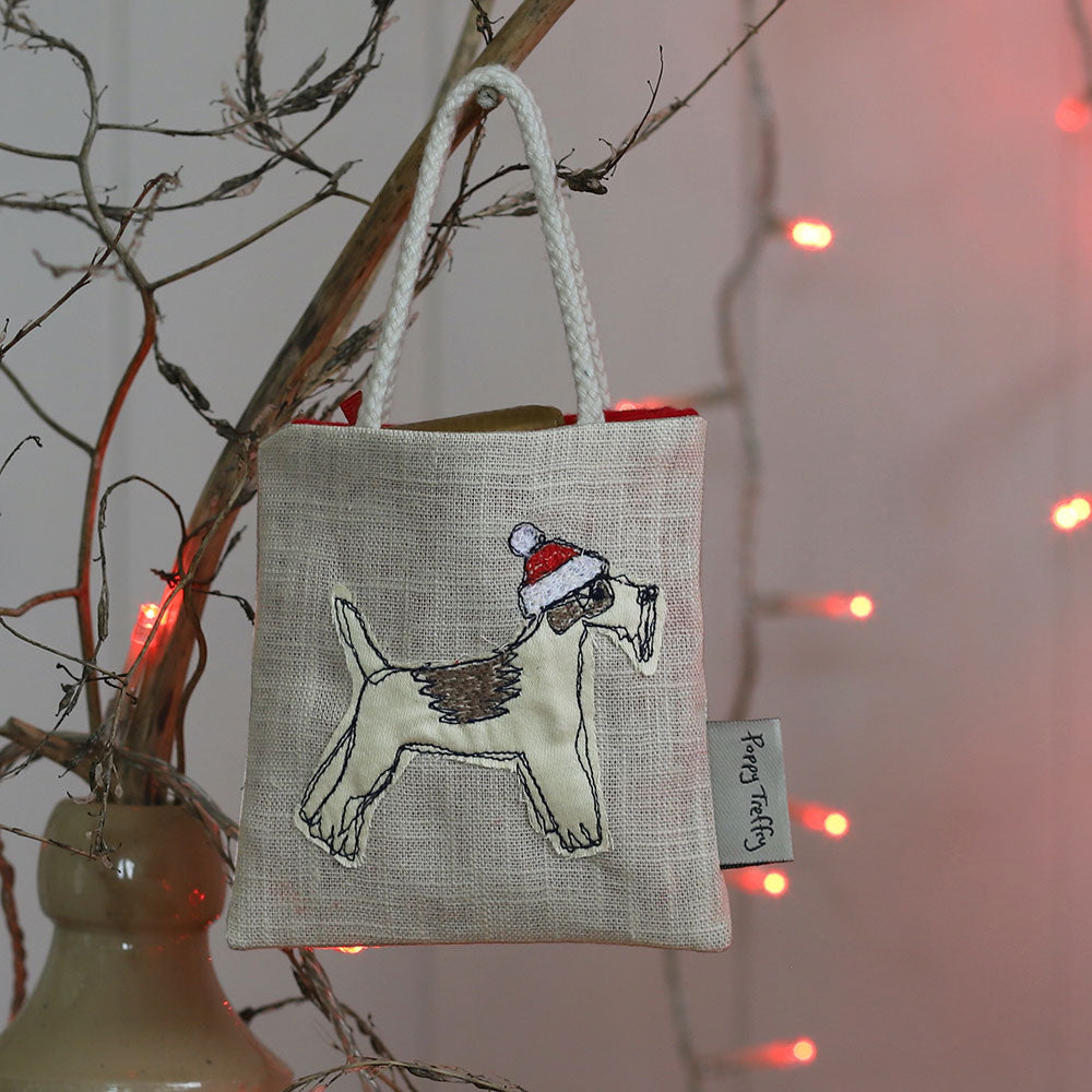 fox terrier tiny tree bag