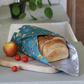 garden birds organic canvas bread wrap