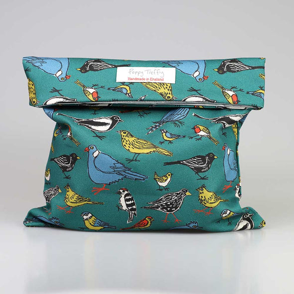 garden birds organic lunch bag