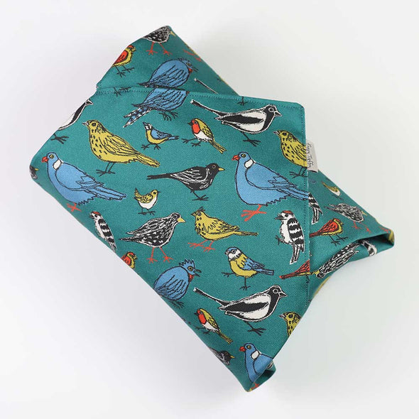 garden birds organic canvas bread wrap