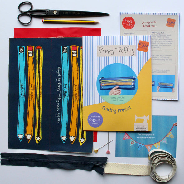 jazzy pencils pencil case sewing project