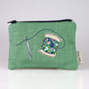 Needle and thread embroidered coin purse