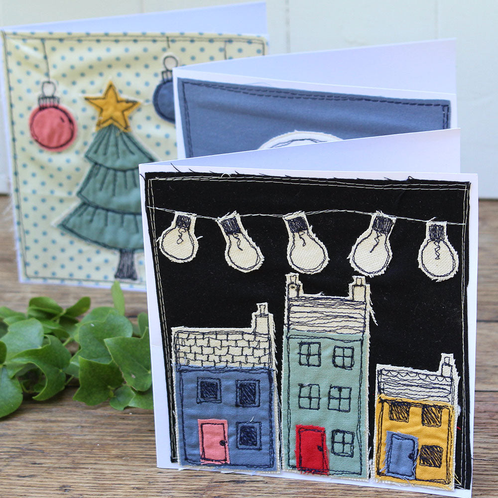 Patch Perfect Christmas Cards - freehand embroidery project