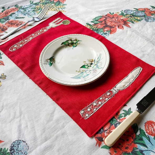 Pretty Festive place mats - pair