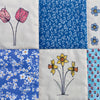 Spring-flowers patchwork quilt - freehand embroidery project