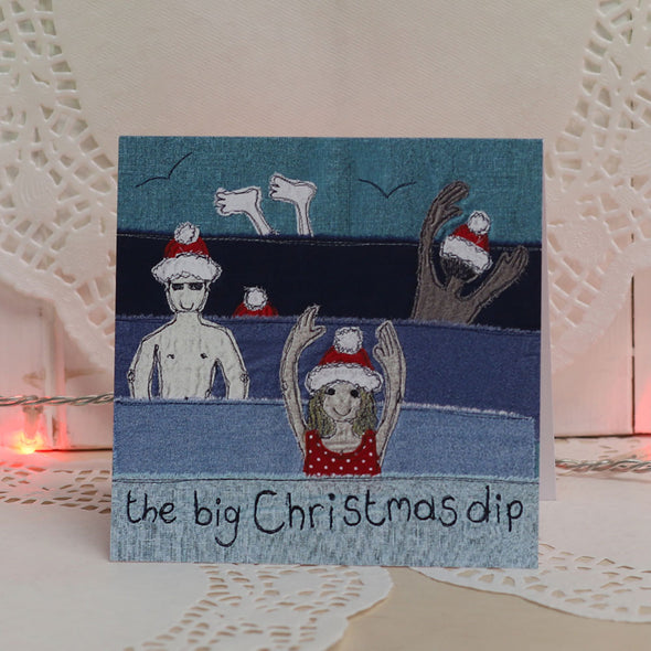 pack of 5 Christmas cards in the big Christmas dip design