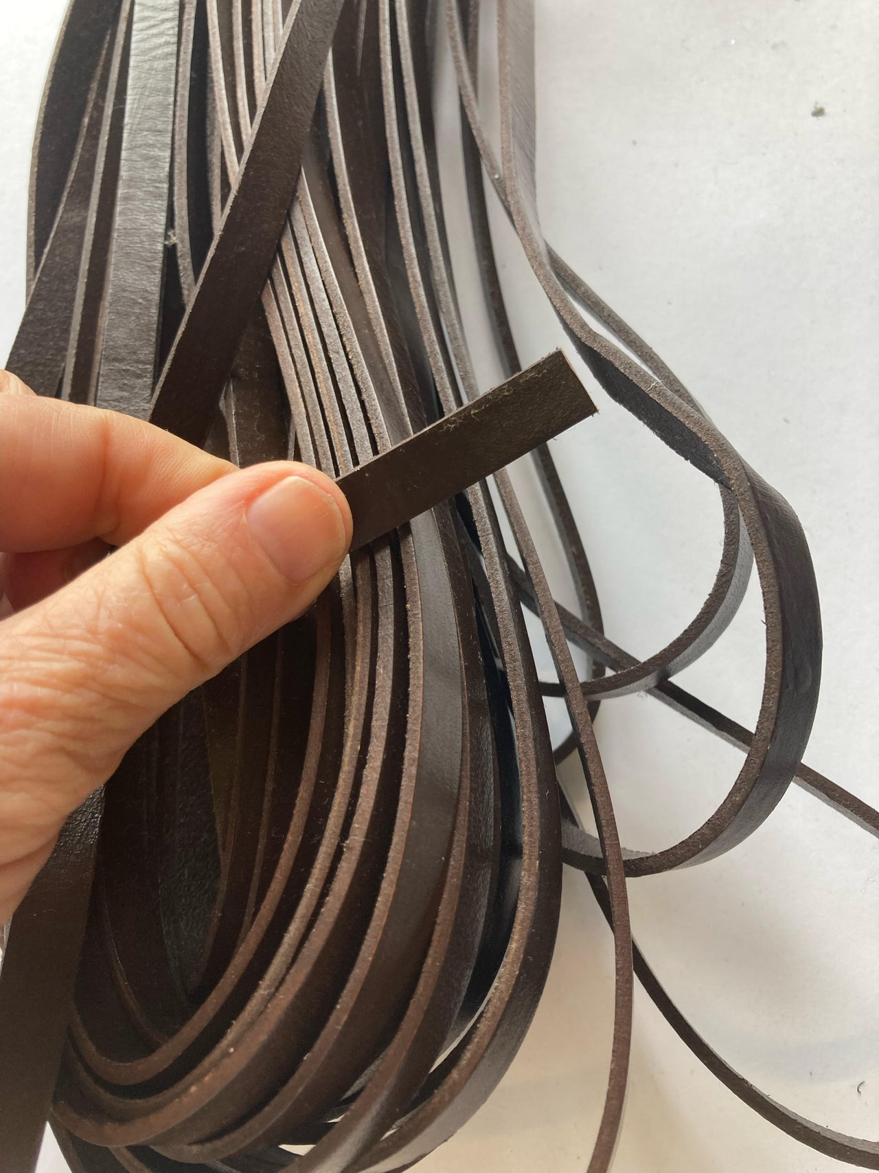 Leather strap - dark brown