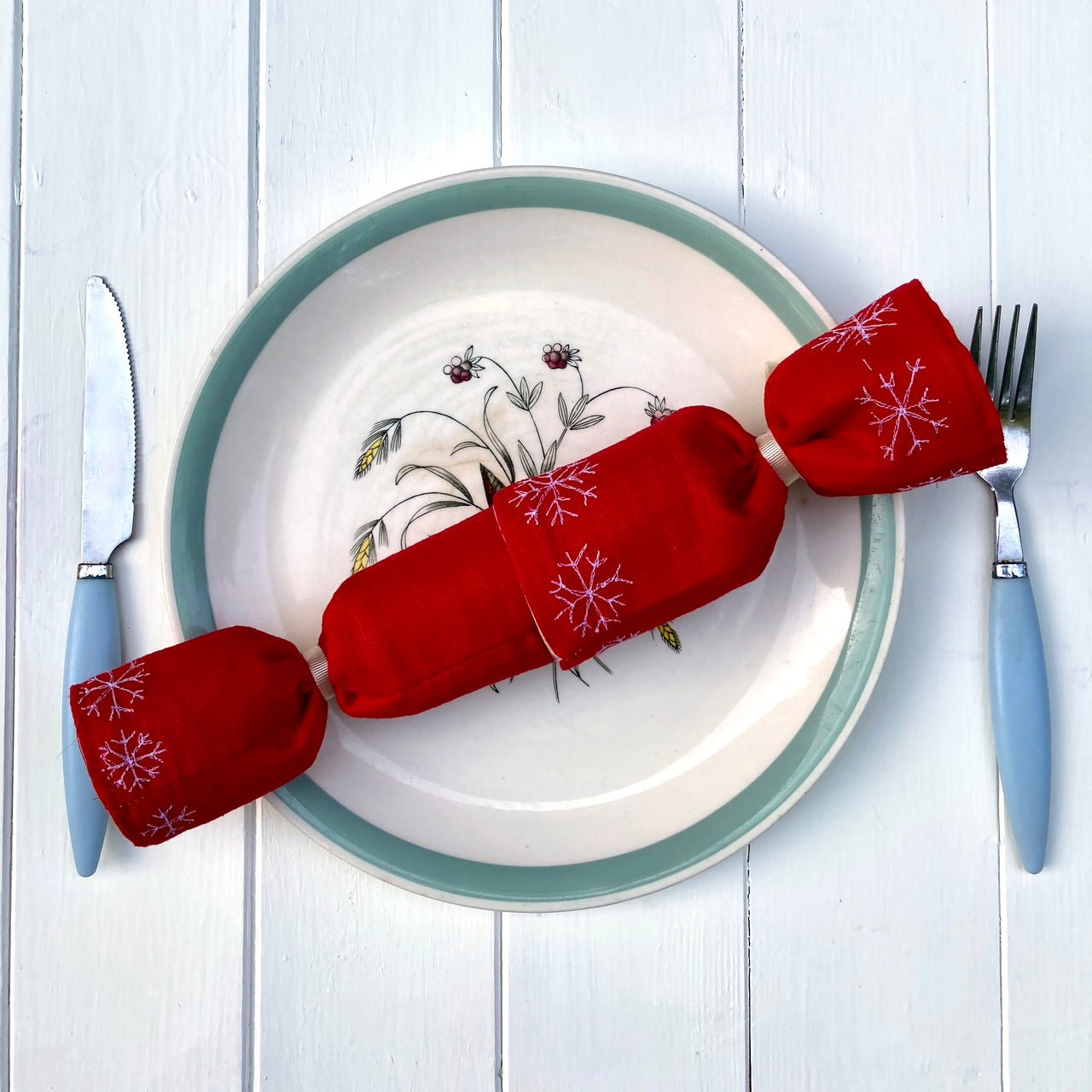 Year on Year Christmas Crackers - freehand embroidery project