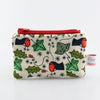 organic Christmas fabric purse 