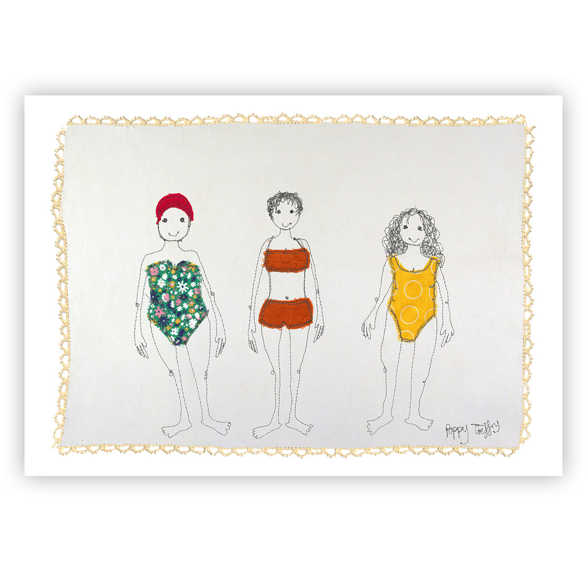 bathers - A3 print