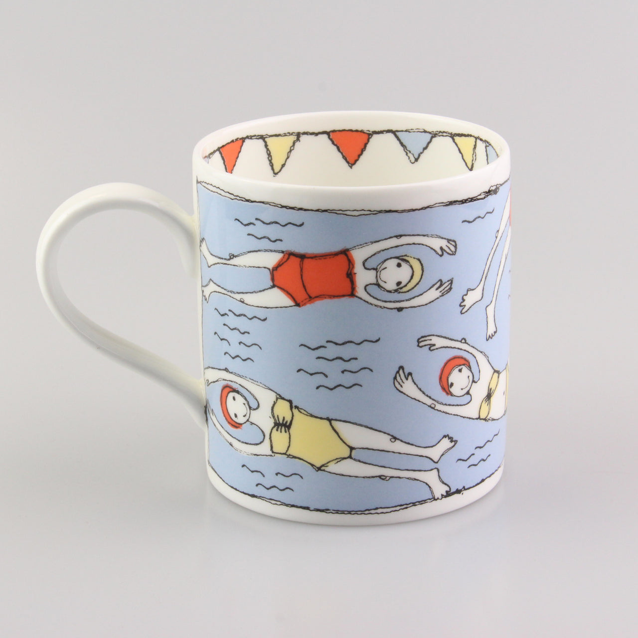 bathers bone china mug