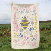 hanging tea towel with bee design