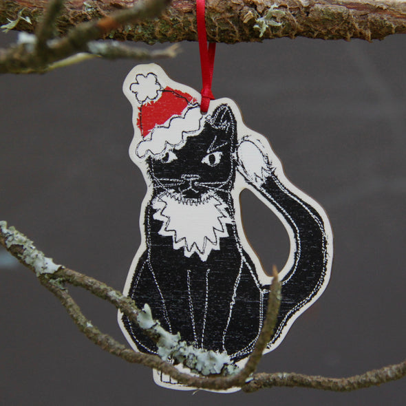 cat dingly dangly Christmas decoration