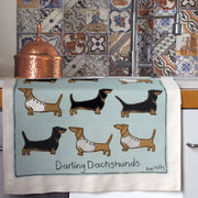 folded daxie tea towel