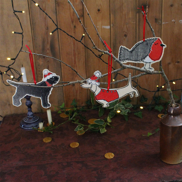 labrador dingly dangly Christmas decoration