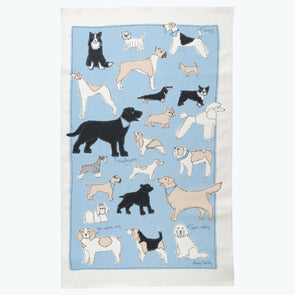 four legged friends dog tea towel, puppy and dog lover gift