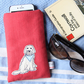 doodle dog - phone/glasses case